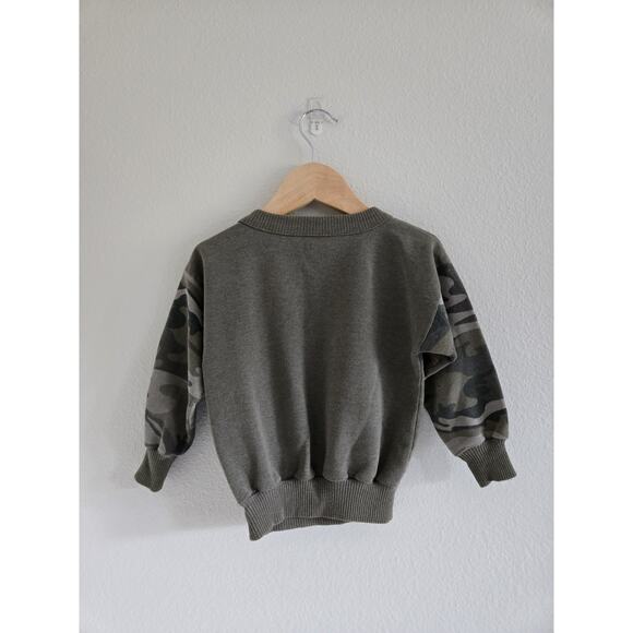 Toddler Vintage Army Camo Crewneck Licensed By SSI - Picture 4 of 7